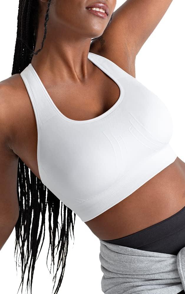 imageSHAPERMINT Sports Bras for Women  Workout Bras for Women Plus Size Sports Bra Workout Tops for Women High SupportWhite
