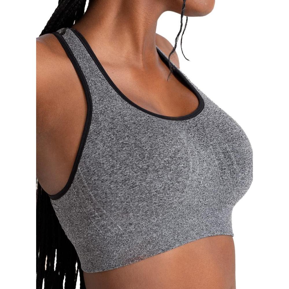 imageSHAPERMINT Sports Bras for Women  Workout Bras for Women Plus Size Sports Bra Workout Tops for Women High SupportHeather Gray