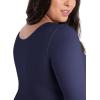 imageSHAPERMINT Cami Shaper Womens Long Sleeve T Shirts Long Sleeve Tops for Women Compression Shirt Women Long Sleeve TopsNavy