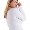 imageSHAPERMINT Cami Shaper Womens Long Sleeve T Shirts Long Sleeve Tops for Women Compression Shirt Women Long Sleeve TopsWhite