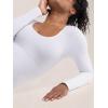 imageSHAPERMINT Cami Shaper Womens Long Sleeve T Shirts Long Sleeve Tops for Women Compression Shirt Women Long Sleeve TopsWhite
