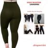 imageSHAPERMINT Leggings for Women Tummy Control  High Waisted Shapewear Leggings Womens Plus Size Thick NonSeeThroughBlack