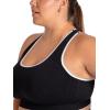 imageSHAPERMINT Sports Bras for Women  Workout Bras for Women Plus Size Sports Bra Workout Tops for Women High SupportBlack With White Trim