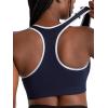 imageSHAPERMINT Sports Bras for Women  Workout Bras for Women Plus Size Sports Bra Workout Tops for Women High SupportNavy With White Trim