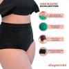 imageSHAPERMINT Women Ruched High Waisted Bikini Bottom Swimsuit Tummy Control Full Coverage Swimwear Small to Plus SizeBlack