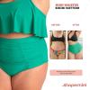imageSHAPERMINT Women Ruched High Waisted Bikini Bottom Swimsuit Tummy Control Full Coverage Swimwear Small to Plus SizeBlack