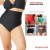 imageSHAPERMINT Women Ruched High Waisted Bikini Bottom Swimsuit Tummy Control Full Coverage Swimwear Small to Plus SizeBurgundy