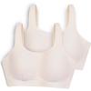 imageSHAPERMINT Bras for Women No Underwire  Seamless Bras for Women Wireless Bra Adjustable Seamless Bra Plus SizesBeige 2 Pack