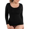 imageSHAPERMINT Cami Shaper Womens Long Sleeve T Shirts Long Sleeve Tops for Women Compression Shirt Women Long Sleeve TopsBlack