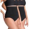 imageShapermint Body Shaper Tummy Control Panty  Shapewear for WomenBlack 2 Pack