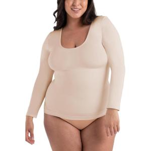 imageSHAPERMINT Cami Shaper Womens Long Sleeve T Shirts Long Sleeve Tops for Women Compression Shirt Women Long Sleeve TopsChai