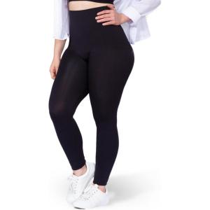 imageSHAPERMINT Leggings for Women Tummy Control  High Waisted Shapewear Leggings Womens Plus Size Thick NonSeeThroughBlack