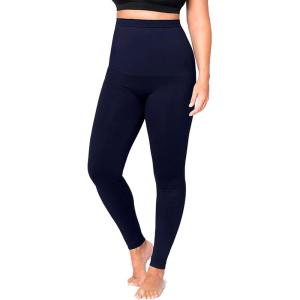 imageSHAPERMINT Leggings for Women Tummy Control  High Waisted Shapewear Leggings Womens Plus Size Thick NonSeeThroughBlue