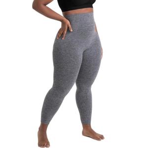 imageSHAPERMINT Leggings for Women Tummy Control  High Waisted Shapewear Leggings Womens Plus Size Thick NonSeeThroughHeather Grey