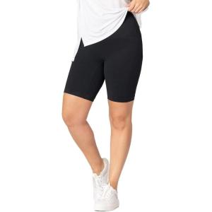 imageSHAPERMINT Mid Waisted Long Black Casual Biker Shorts for Women  Small to Plus Size