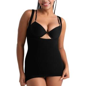 imageSHAPERMINT Open Bust Shapewear Cami Seamless Tummy Side and Back CompressionBlack