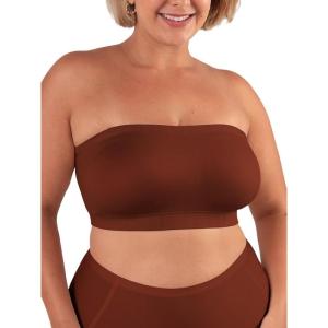 imageSHAPERMINT Strapless Bra  Bandeau top Strapless Bras for Women Plus Size Lingerie for Women Free Clear Bra StrapsChocolate