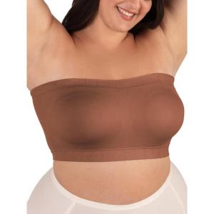 imageSHAPERMINT Strapless Bra  Bandeau top Strapless Bras for Women Plus Size Lingerie for Women Free Clear Bra StrapsLatte