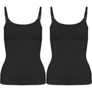 imageSHAPERMINT Womens Tops  Scoop Neck Cami Body Shaper for Women Shapewear Tummy Control Camisole Tank Tops for Women2 Pack  Black