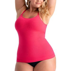 imageSHAPERMINT Womens Tops  Scoop Neck Cami Body Shaper for Women Shapewear Tummy Control Camisole Tank Tops for WomenDark Pink