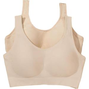 imageSHAPERMINT Bras for Women  Bras for Women no Underwire Bralettes for Women with Support Wireless Plus Size Bra2pack Nude