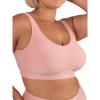 imageSHAPERMINT Bras for Women No Underwire  Seamless Bras for Women Wireless Bra Adjustable Plus Size BraRose Tan