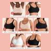 imageSHAPERMINT Bralettes for Women with Support  Adjustable Wireless Support Bra Full Coverage No Underwire Seamless BraBlack 2 Pack  Adjustable Straps