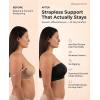 imageSHAPERMINT Strapless Bras for Women  Bandeau Bra Small to Plus Size Bras for Women Strapless TopBlack 1pack