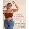 imageSHAPERMINT Strapless Bras for Women  Bandeau Bra Small to Plus Size Bras for Women Strapless TopChocolate