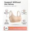 imageSHAPERMINT Wireless Bras for Women No Underwire  Small to Plus Size Bralettes with Support and Natural LiftBeige  Adjustable Straps