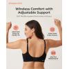 imageSHAPERMINT Wireless Bras for Women No Underwire  Small to Plus Size Bralettes with Support and Natural LiftBlack  Adjustable Straps