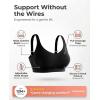 imageSHAPERMINT Wireless Bras for Women No Underwire  Small to Plus Size Bralettes with Support and Natural LiftBlack  Adjustable Straps