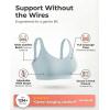 imageSHAPERMINT Wireless Bras for Women No Underwire  Small to Plus Size Bralettes with Support and Natural LiftSea Blue  Adjustable Straps