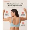 imageSHAPERMINT Wireless Bras for Women No Underwire  Small to Plus Size Bralettes with Support and Natural LiftSea Blue  Adjustable Straps