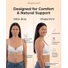 imageSHAPERMINT Wireless Bras for Women No Underwire  Small to Plus Size Bralettes with Support and Natural LiftWhite  Adjustable Straps