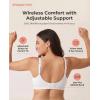 imageSHAPERMINT Wireless Bras for Women No Underwire  Small to Plus Size Bralettes with Support and Natural LiftWhite  Adjustable Straps