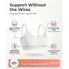 imageSHAPERMINT Wireless Bras for Women No Underwire  Small to Plus Size Bralettes with Support and Natural LiftWhite  Adjustable Straps