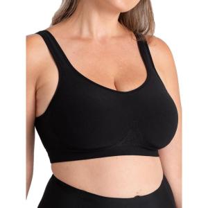 imageSHAPERMINT Wireless Bras for Women No Underwire  Small to Plus Size Bralettes with Support and Natural LiftBlack  Adjustable Straps