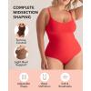 imageSHAPERMINT Bodysuit Women Shapewear  Tummy Control Body Suit for Women  Seamless Compression Slimming Shaping BodysuitRacing Red