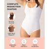 imageSHAPERMINT Bodysuit Women Shapewear  Tummy Control Body Suit for Women  Seamless Compression Slimming Shaping BodysuitWhite