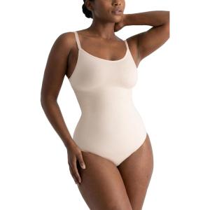 imageSHAPERMINT Bodysuit Women Shapewear  Tummy Control Body Suit for Women  Seamless Compression Slimming Shaping BodysuitBeige
