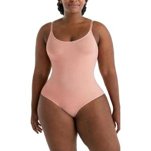 imageSHAPERMINT Bodysuit Women Shapewear  Tummy Control Body Suit for Women  Seamless Compression Slimming Shaping BodysuitRose Tan