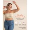 imageSHAPERMINT Strapless Bra Wireless NonSlip Bandeau Convertible Straps Molded Strapless Bras for Women S to Large BreastsBeige 2 Pack