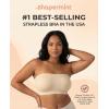 imageSHAPERMINT Strapless Bra Wireless NonSlip Bandeau Convertible Straps Molded Strapless Bras for Women S to Large BreastsBeige 2 Pack