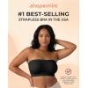 imageSHAPERMINT Strapless Bra Wireless NonSlip Bandeau Convertible Straps Molded Strapless Bras for Women S to Large BreastsBlack 1pack