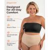 imageSHAPERMINT Strapless Bra Wireless NonSlip Bandeau Convertible Straps Molded Strapless Bras for Women S to Large BreastsBlack