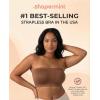 imageSHAPERMINT Strapless Bra Wireless NonSlip Bandeau Convertible Straps Molded Strapless Bras for Women S to Large BreastsLatte