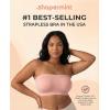 imageSHAPERMINT Strapless Bra Wireless NonSlip Bandeau Convertible Straps Molded Strapless Bras for Women S to Large BreastsRose Tan