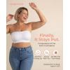 imageSHAPERMINT Strapless Bra Wireless NonSlip Bandeau Convertible Straps Molded Strapless Bras for Women S to Large BreastsWhite