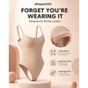 image:imageSHAPERMINT Bodysuit Shapewear for Women  Tummy Control Seamless Body Shaper Small to Plus Size Thong amp Brief BodysuitBeige  Thong Style